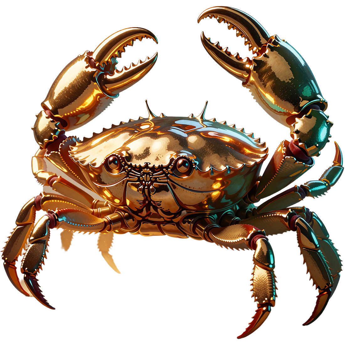 Złoty kraba z podniesionymi szczypcami - symbol autorskiej mechaniki Bonus Crab w OnlySpins Casino